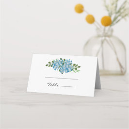 ブルーエレガントアジサイフローラ結婚ズ座席表 プレイスカード