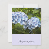 ブルーエレガントアジサイ結婚式招待状 招待状 (裏面)