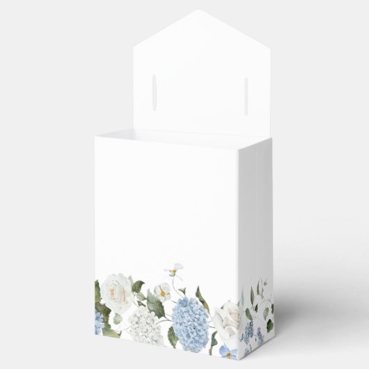 ブルーエレガントアジランゲアホワイトローズフローラ結婚ズ フェイバーボックス (オープン)