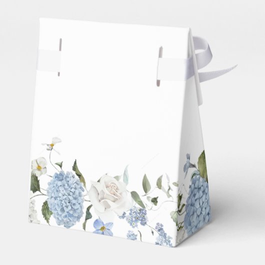 ブルーエレガントアジランゲアホワイトローズフローラ結婚ズ フェイバーボックス (裏面サイド)