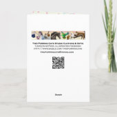 ブルーエレガントインディアンピーコックグリーティングカード カード (裏面)