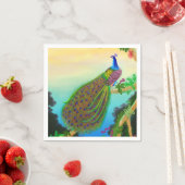 ブルーエレガントインディアンピーコックナプキンズ スタンダードカクテルナプキン (インサイチュ)