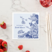 ブルーエレガントウィローチノワセリーシックブライダルシャワー スタンダードカクテルナプキン (インサイチュ)