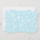 ブルーエレガントウィンターワンダーランドホリデーパーティー 招待状 (裏面)