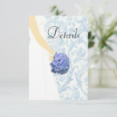 ブルーエレガントウェディングガウン結婚ズ詳細 エンクロージャーカード (スタンド正面)