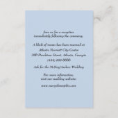 ブルーエレガントウェディングガウン結婚ズ詳細 エンクロージャーカード (裏面)