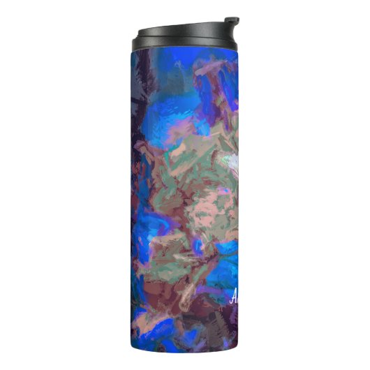 ブルーエレガントウォーターカラーフローラ植物園  タンブラー (回転左)