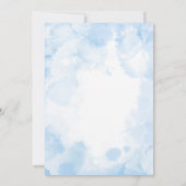 ブルーエレガントウォーター色バー(ユダヤ教の)バル・ミツバー 招待状 (裏面)