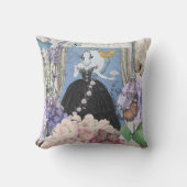 ブルーエレガントウーマンフローラファンシーガウン クッション (正面)