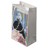 ブルーエレガントウーマンフローラファンシーガウン スモールペーパーバッグ (裏面アングル)