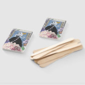 ブルーエレガントウーマンフローラファンシーガウン ハンドファン (組立なし)