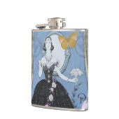 ブルーエレガントウーマンフローラファンシーガウン フラスク (左)