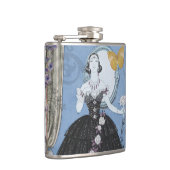 ブルーエレガントウーマンフローラファンシーガウン フラスク (右)