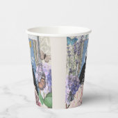 ブルーエレガントウーマンフローラファンシーガウン 紙コップ (左)