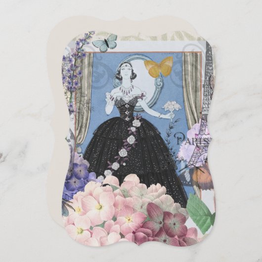 ブルーエレガントウーマン フローラルファンシーガウン (正面/裏面)