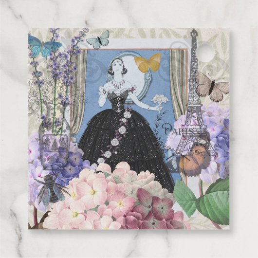 ブルーエレガントウーマン フローラルファンシーガウン フェイバータグ (裏面)