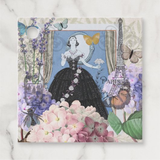 ブルーエレガントウーマン フローラルファンシーガウン フェイバータグ (正面)