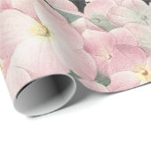 ブルーエレガントウーマン フローラルファンシーガウン ラッピングペーパー (ロールコーナー)