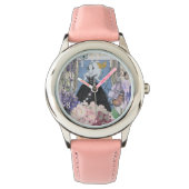 ブルーエレガントウーマン フローラルファンシーガウン 腕時計 (正面)