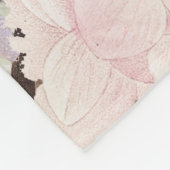 ブルーエレガントウーマン フローラル ファンシー ガウン フリースブランケット (角)