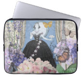 ブルーエレガントウーマン フローラル ファンシー ガウン ラップトップスリーブ (正面)