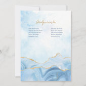 ブルーエレガントエンジェルボーイバプテスマ《キリスト教》洗礼式や命名式 招待状 (裏面)