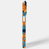 ブルーエレガントオレンジフローラデイジー名前をカスタムする Case-Mate iPhoneケース (裏面 / 右)