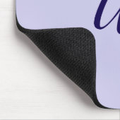 ブルーエレガントカスタムレタリングイニシャル マウスパッド (コーナー)