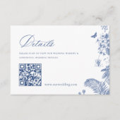 ブルーエレガントガーフランスのデンフローラ結婚ズ詳細 エンクロージャーカード (正面)
