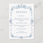 ブルーエレガントガーフランスのデンフローラ結婚ズ詳細 エンクロージャーカード (正面)