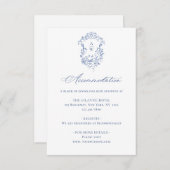 ブルーエレガントガーフランスのデンフローラ結婚ズ詳細 エンクロージャーカード (正面/裏面)