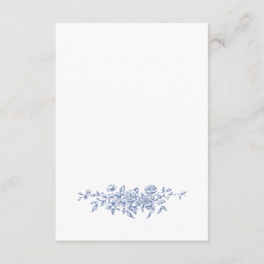 ブルーエレガントガーフランスのデンフローラ結婚ズ詳細 エンクロージャーカード (裏面)