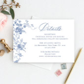 ブルーエレガントガーフランスのデンフローラ結婚ズ詳細 エンクロージャーカード