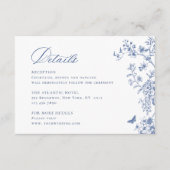 ブルーエレガントガーフランスのデンフローラ結婚ズ詳細 エンクロージャーカード (正面)