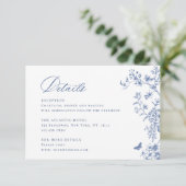 ブルーエレガントガーフランスのデンフローラ結婚ズ詳細 エンクロージャーカード