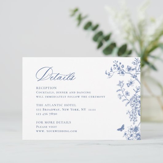 ブルーエレガントガーフランスのデンフローラ結婚ズ詳細 エンクロージャーカード (スタンド正面)