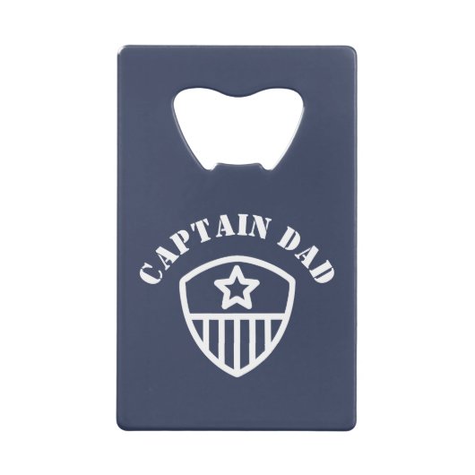 ブルーエレガントキャプテンパパ クレジットカード栓抜き (正面)