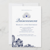 ブルーエレガントキンセアニェラ招待状 招待状 (正面)