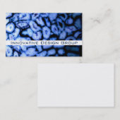 ブルーエレガントクモダンクォーツ瑪瑙ジオデス 名刺 (正面/裏面)
