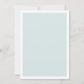 ブルーエレガントクラシックフォーマル婚約パーティ 招待状 (裏面)