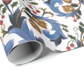 ブルーエレガントクリスマスホリデー ラッピングペーパー (ロールコーナー)