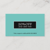 ブルーエレガントグモダンレー美しいクーポン 割引カード (正面)