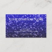 ブルーエレガントグリッタークレジットカード 名刺 (裏面)