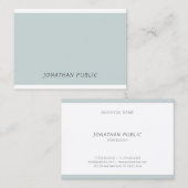 ブルーエレガントグリーンシンプルテンプレートモダントレンディー 名刺 (正面/裏面)