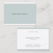 ブルーエレガントグリーンシンプルトレンディー 名刺 (正面/裏面)