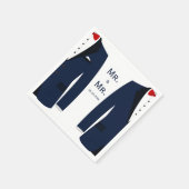 ブルーエレガントゲイズ結婚ナプキンス スタンダードカクテルナプキン (角)