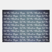 ブルーエレガントサプライズ退職パーティークラシックRo ラッピングペーパーシート (正面2)