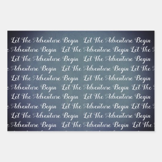 ブルーエレガントサプライズ退職パーティークラシックRo ラッピングペーパーシート (正面2)