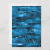 ブルーエレガントシルバーストリングライツキンチェニェラ 招待状 (裏面)