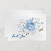 ブルーエレガントシルバートンボフローラ サンキューカード (正面/裏面)